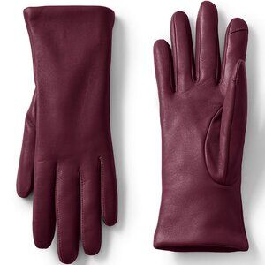 Lands' End Women's EZ Touch Screen Cashmere Lined Leather Gloves